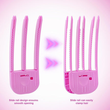 2 Pcs Wind Shaping Styling Comb for Fluffy Bangs,No-Trace Hair Root Lifting Hair Volume Clip,Easy High Crown Volume Tool,Quick Hair Styling Tools Volumizing Hair Clips for All Hair Types (Rose Red)