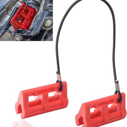 Red Hydraulic Steering Locks, Outboard Motor Steering Lock for Most Steering Cylinder Rods On Outboard Engines, in Position When Towing - Transom Savers for Outboard Motor Trailering/Transport