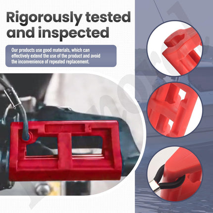 Red Hydraulic Steering Locks, Outboard Motor Steering Lock for Most Steering Cylinder Rods On Outboard Engines, in Position When Towing - Transom Savers for Outboard Motor Trailering/Transport