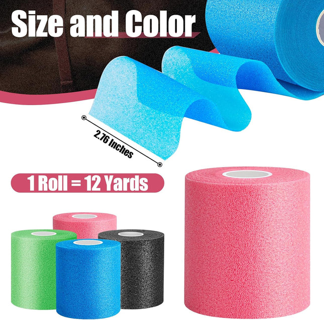 4 Pack Pre Wrap Athletic Multi Color Prewrap Pre Wrap for Hair Soccer Prewrap Athletic Tape Headbands 2.76 – product detail