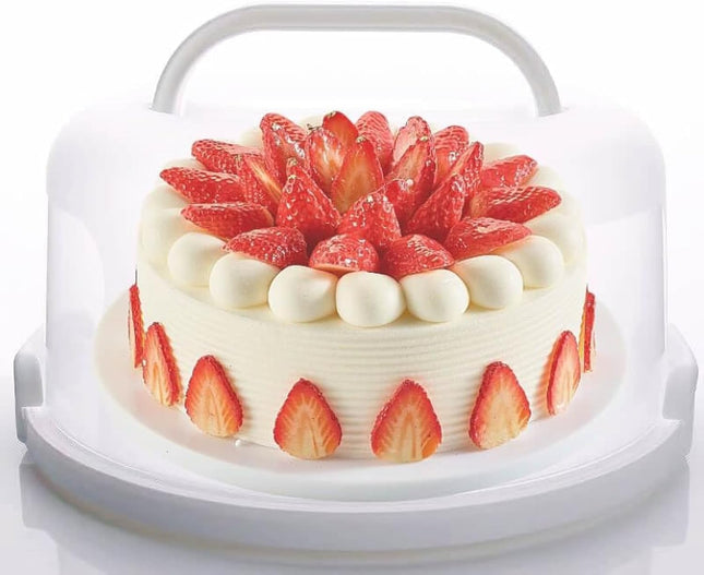 Large 10 Inch Cake Carrier Keeper Stand with Handles and Lids Container for Transport Cake