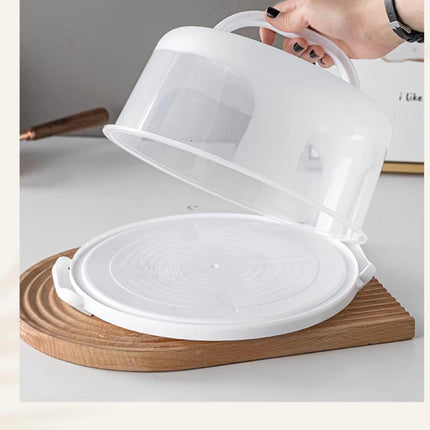 Large 10 Inch Cake Carrier Keeper Stand with Handles and Lids Container for Transport Cake Holder Tray with Cover Round Cupcake Storage Kitchen Cooking Box