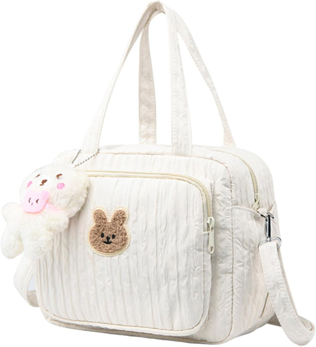 1PC Diaper Bag Zipper Large Capacity Diaper Tote Bag with Multi-Pocket Handheld/Crossbody Storag Organizer