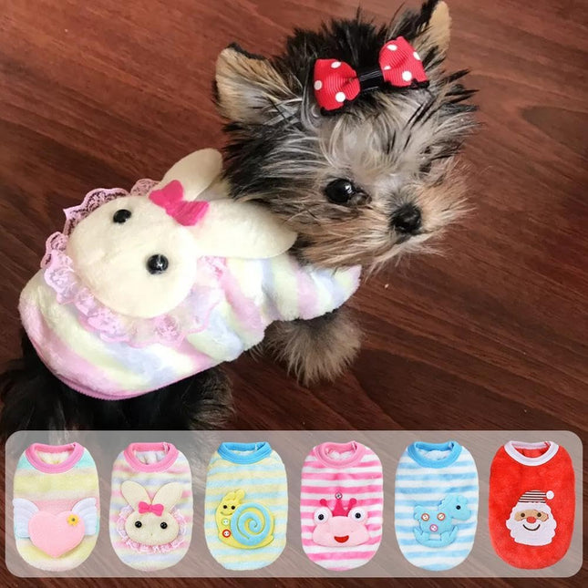 Dog Sweaters for Small Dogs Girl Warm Soft Fleece Extra Small Dog Sweaters Teacup Dog Clothes (C – product detail