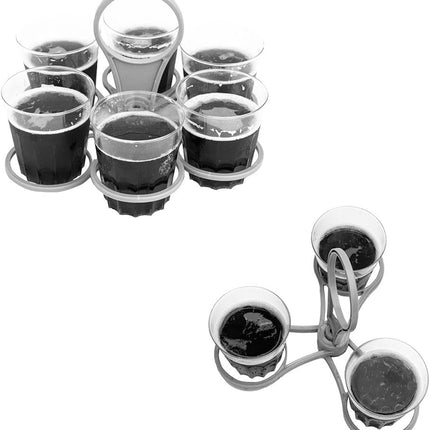 Rotating Cup Holder Fold Away Cup Carrier,Portable Drink Carrier for Big Cups,Reusable Drink Delivery Carrier with Handle for Festival Sports