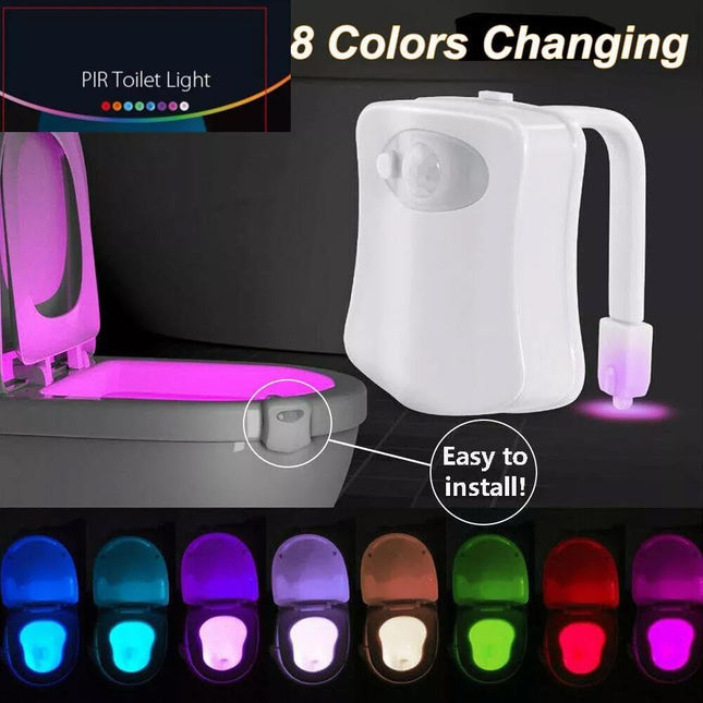 Motion Sensor Toilet Night Lights Color Changing Inside Bowl for Kids Bathroom Decor Accessories Funny – product detail