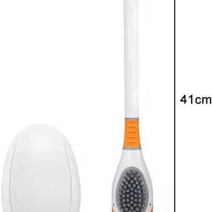 Diving Duck Toilet Brush,Soft Silicone Flex Toilet Brush and Holder,Cartoon Duck Deep Cleaning Bathroom Brush Toilet Accessory,Creative Wall-Mounted Silicone Toilet Cleaner Brush