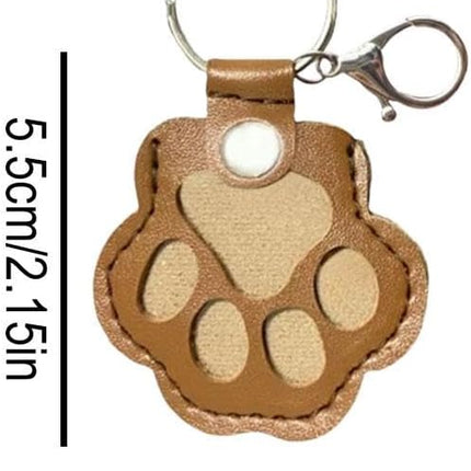 3 Pcs Dog Fur Storage Keychain - Cat Paw Shaped Keychain Pet Hair Keepsake Keyring, Handmade Key Holder for Collecting Cat and Dog Hair, Pet Memorial Gift
