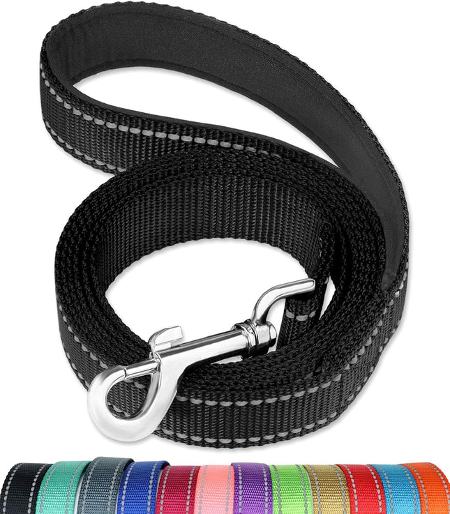 6FT Reflective Dog Leash with Soft Padded Handle for Training Walking Lead for Large & Medium Dog 1 Inch