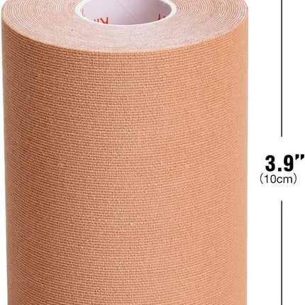 3 Pack Kinesiology Tape, 4in x 5.5yd Water Resistant Muscle Support Adhesive Sport Tape for Pain Relief, Latex Free Cotton Elastic Athletic Tape for Joints, Knee, Ankle, Shoulder, Wrist