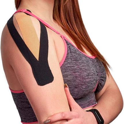 3 Pack Kinesiology Tape, 4in x 5.5yd Water Resistant Muscle Support Adhesive Sport Tape for Pain Relief, Latex Free Cotton Elastic Athletic Tape for Joints, Knee, Ankle, Shoulder, Wrist