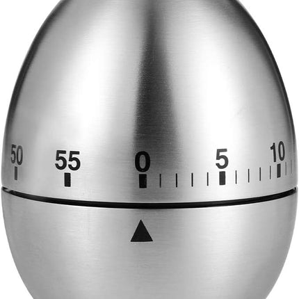 Egg Timer, Classic Egg Shaped Cooking and Baking Countdown Alarm, Manual Mechanical Timer with Loud Alarm for Kids Elderly, Home Use Kitchen Cooking Timer 0-60 Minutes, no Batteries Required