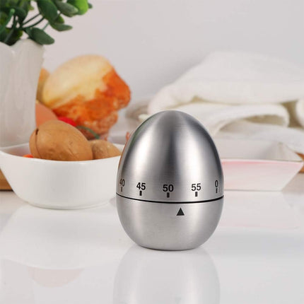 Egg Timer, Classic Egg Shaped Cooking and Baking Countdown Alarm, Manual Mechanical Timer with Loud Alarm for Kids Elderly, Home Use Kitchen Cooking Timer 0-60 Minutes, no Batteries Required