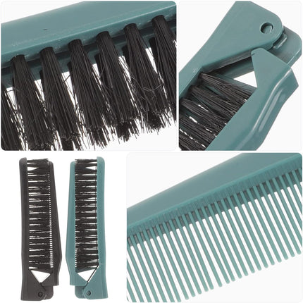2Pcs Small Double Folding Hair Brush： Hair Styling Salon Brush Comb Folding Comb Double Use Comb for Curly And Straight Hair