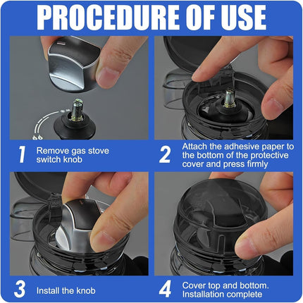 10Pcs Stove Locks,Child Safety Oven Knob Covers Stove Lock,Stove Stopper Knob Safety Covers,Stove Protector for Kids(Transparent Black)