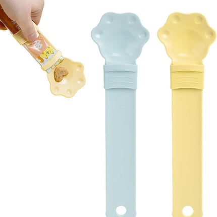 2 Cat Strip Feeder Squeeze Spoons, Capable of Licking Wet Cat Pet Liquid Snack Spoons, Multifunctional Pet Spoons