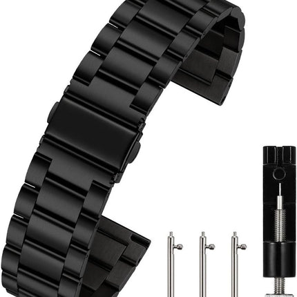 Quick Release Watch Strap,16mm 18mm 20mm 22mm 24mm Premium Solid Stainless Steel Watch Band Replacement
