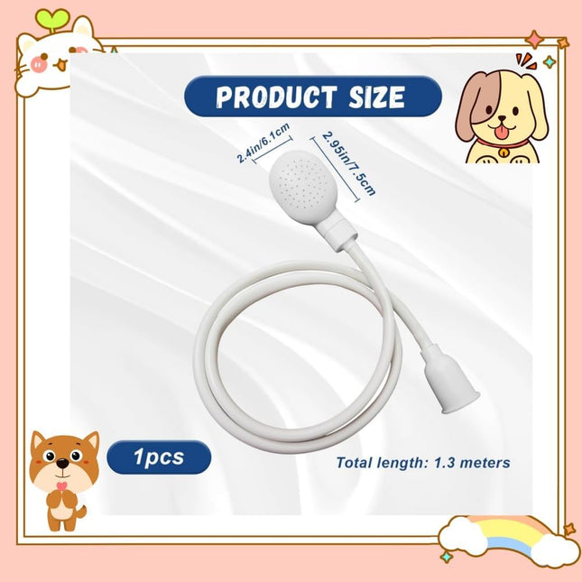 Portable Rubber Hose Spray 1.3 Meters Pet Shower Sprayer Hand Held Hose Hose Bath Tub Sink Spray – product detail