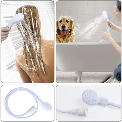 Portable Rubber Hose Spray, 1.3 Meters Pet Shower Sprayer Hand Held Hose,Hose Bath Tub Sink Spray Attachment for Washing Hair Pet Shower
