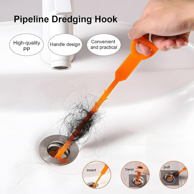 25 Inch Drain Snake Clog Remover 3 Pcs Hair Clog Auger Drain Cleaner Tool Suitable for Dredging Clogged – product detail