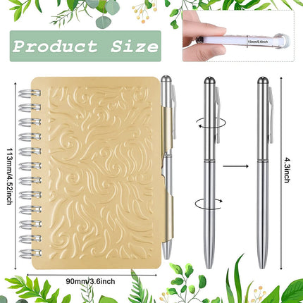 2 Pack Portable Password Notebook, Password Organizer Notebook Elegant Pattern Password Book Keeper with Pen,Spiral Bound Notebook for Password Information