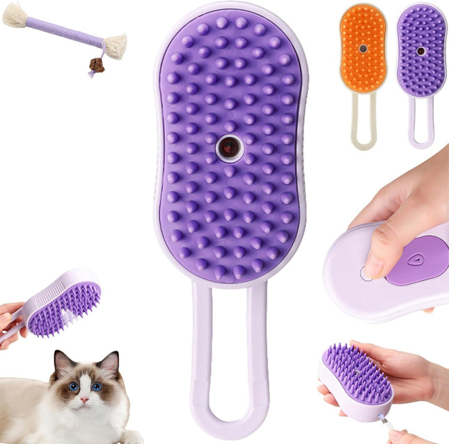 Puffease Spritz Defur Comb for Cats Dogs Steam Pet Brush with Spray Function Spray Defur Comb for Pet
