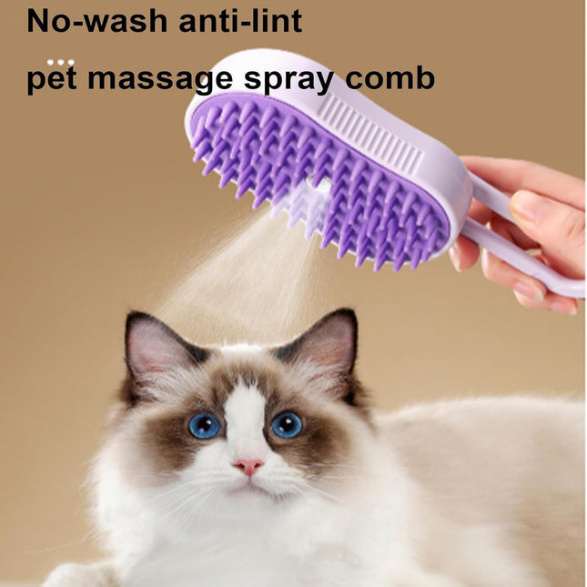 Puffease Spritz Defur Comb for Cats Dogs Steam Pet Brush with Spray Function Spray Defur Comb for Pet – product detail