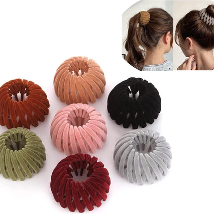 7PCS Birds Nest Hair Clip Holder and Lazy Plate Hairpin for Thin Hair