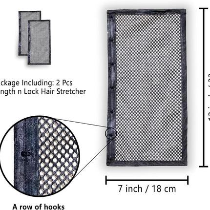 Length N Lock Hair Stretcher, 2Pcs Net for Curly Hair, Long Hair Stretching Mesh, 13 Inch