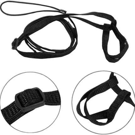 Adjustable Birds Harness and Leash Parrot Harness Leash Training Supplies Pet Anti-bite Outdoor Flying Rope for Conures Budgerigar Lovebird Cockatiel Mynah (S, Black)