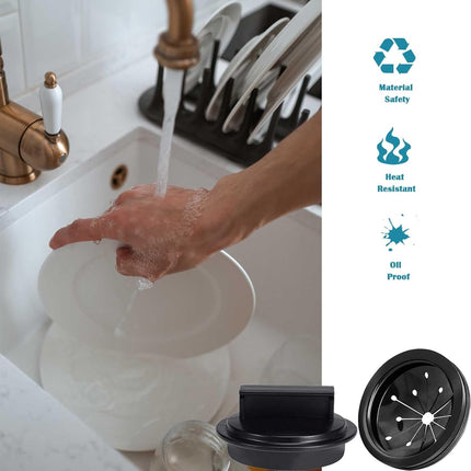 2 PCS/Set Garbage Disposal Splash Guards and Garbage Disposal Plug,Sink Baffle Drain Plugs Universal Rubber Garbage Disposal Splash Guard and Disposal Cover for Waste King in-Sink-Erator