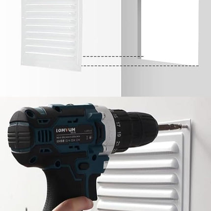 2pcs Attic Vent Soffit Vent Aluminum Wall Vent Metal Shed Vent Square Vent Louver Vent Grille with Built-in Insect Screen for Exterior Door House Attic Garage Ceiling (White 8" x 8"-2 Pack)