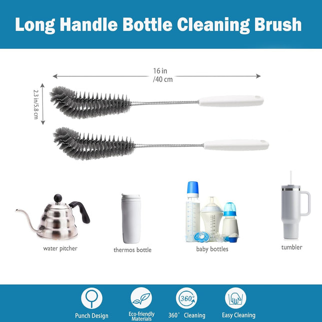15.7 (40cm) Flexible Long Black Bottle Cleaning Brush for Kitchen and Dining – product detail
