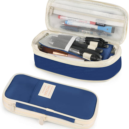 Pencil Case, Large Capacity Aesthetic Pen Cases with Durable Zipper, Big Stationery Pencil Pouch for Women & Men