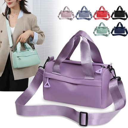 Mini Gym Bag for Women & Men Adjustable Small Duffle Bag with Detachable Strap, Waterproof Gym Tote with Wet Compartment, Portable Fitness Shoulder Bag for Sports & Travel (Black)