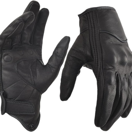 Motorcycle Leather Gloves for Men Touchscreen Motocross Gloves Moto Gloves Dirt Bike Biker Riding Gloves Black