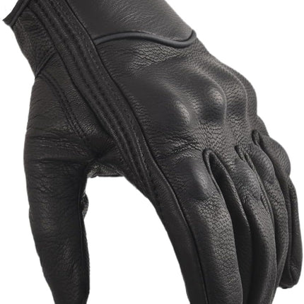 Motorcycle Leather Gloves for Men Touchscreen Motocross Gloves Moto Gloves Dirt Bike Biker Riding Gloves Black