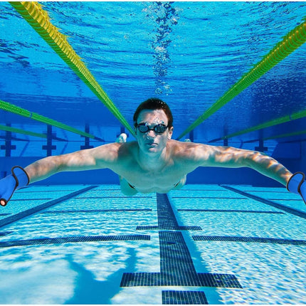 2 Pairs Swimming Gloves Swim Training Gloves Neoprene Gloves Webbed Fitness Water Resistance Training Gloves for Swimming Diving with Wrist Strap