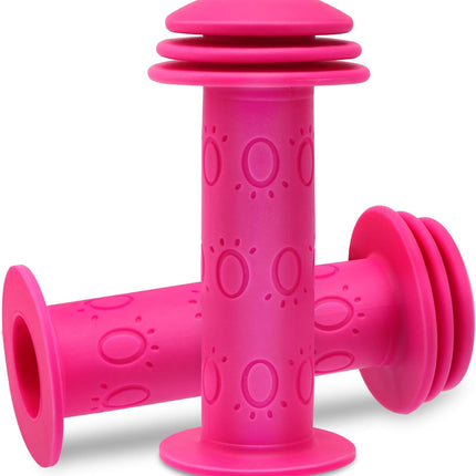 Kids Bike Handlebar Grips,Bike Handle Grips for Boys Girls,105mm Non-Slip Soft Rubber with Mushroom Suitable for Kids Bike