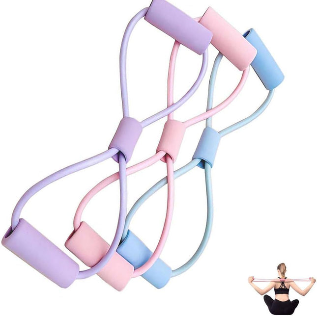 Resistance Bands with Handles Arm Figure 8 Resistance Band Pull Rope for Full Body Workouts