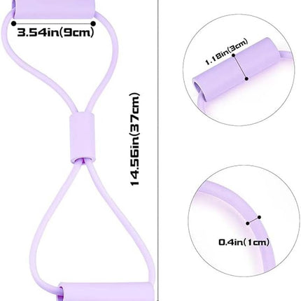 Resistance Bands with Handles, Arm Figure 8 Resistance Band, Pull Rope for Full,Body Workouts, Stretching Expand Bands for Back and Shoulder, Chest Expander, Fitness Elastic Bands for Women Men