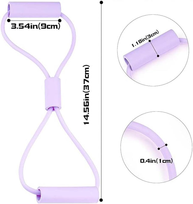 Resistance Bands with Handles Arm Figure 8 Resistance Band Pull Rope for Full Body Workouts – product detail