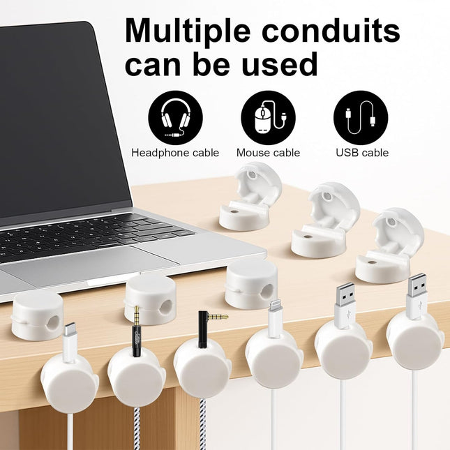 Magnetic Cable Clips 12-Pack Cord Holders for Desk Car Wall & Office Organizer for Phone Charging Cables – product detail