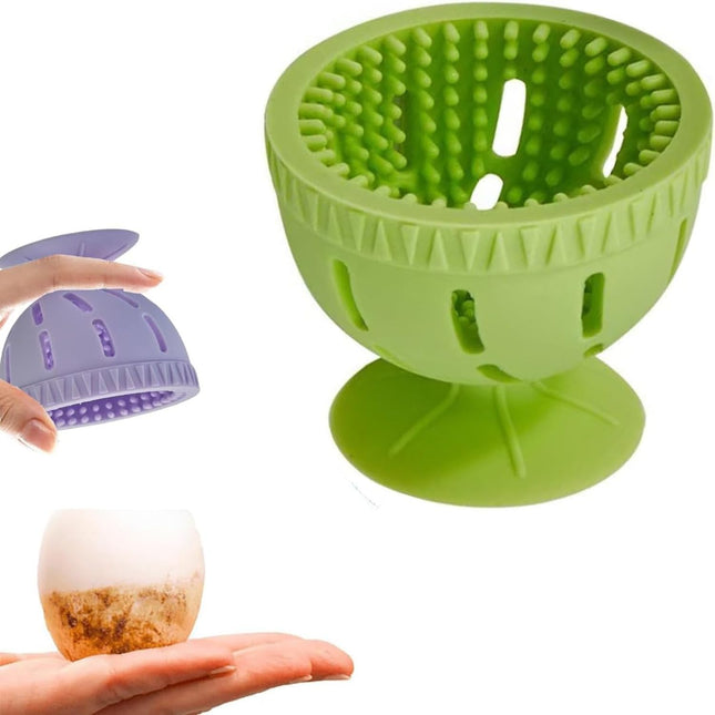 Silicone Egg Brush Cleaner with Suction Cup Premium Fresh Egg Washer and Brush for Easy Cleaning of