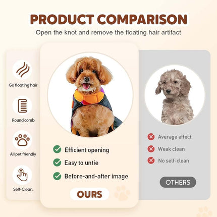 Avatore Zenbrush - Removes Fur & Relieves Pain, Zen Brush for Cats, Zenbrush Cat Comb, Self-Cleaning Cat Brush with Release Button, Cat Grooming Flea Brush for Short & Long Cat (orange,2pcs)
