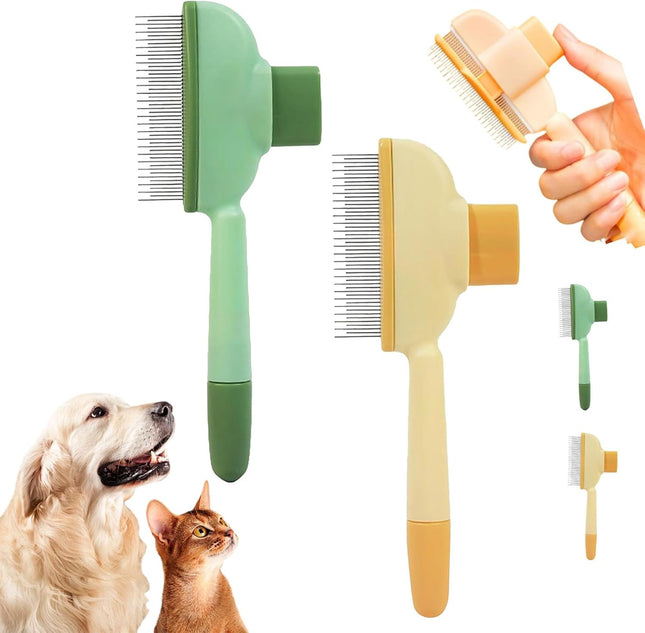 Zen Brush for Cats New Avatar Zenbrush Cat Comb Upgrade Self-Cleaning Pet Flea Comb Grooming Brush