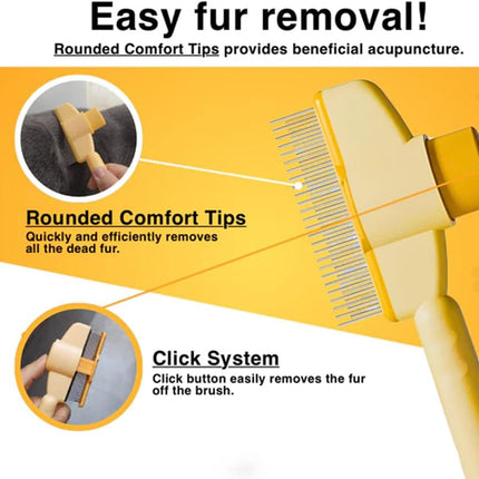 Zen Brush for Cats, New Avatar Zenbrush Cat Comb, Upgrade Self-Cleaning Pet Flea Comb Grooming Brush, Short&long Cat Dogs Multi-function Grooming Brushs for Massaging and Removes Fur (Mix)