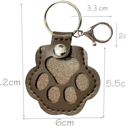 3pcs Leather Pet Memorial Keychain,Dog Hair Collector Keychain,Cat Paw Shaped Pet Memorial Gifts for Pet Parent (3PCS)