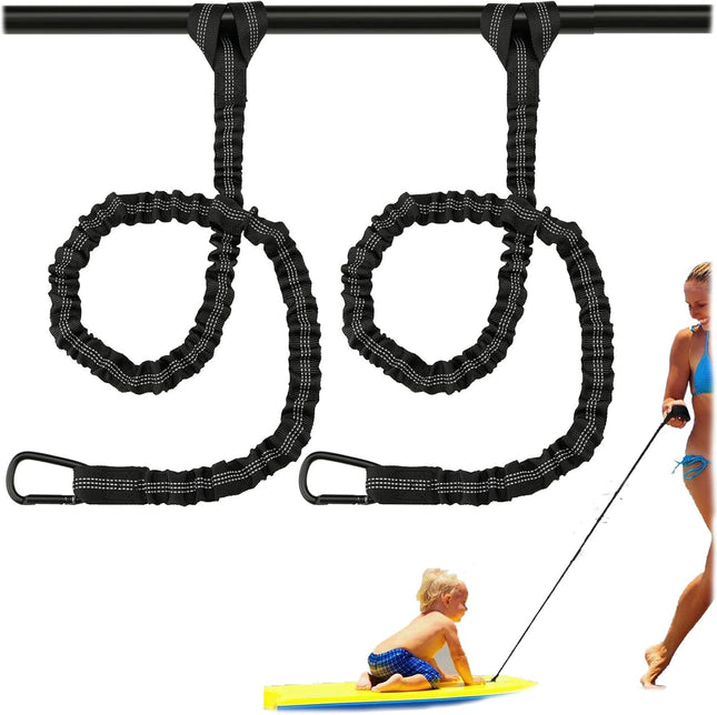 2 Pcs Kayak Paddle Leash with Carabiner Kayak Accessories Coiled Lanyard Lightweight Coiled Kayak in Black