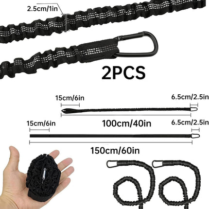 2 Pcs Kayak Paddle Leash, with Carabiner, Kayak Accessories Coiled Lanyard, Lightweight Coiled Kayak Rod Safety Rod Bungee Rod Leashes, for Longboards, Inflatable Paddleboard, Kayak